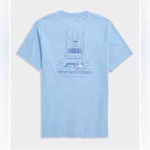 Men’s Vineyard Vines Blue XL Fishing Toss One Back Short Sleeve Tee Shirt